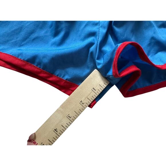 VTG Off The Wall Men’s Nylon Running Shorts Blue Red White Lined SZ Small 80s - Picture 9 of 9